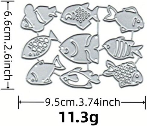 Fishes Metal Cutting Dies Stencils for DIY Scrapbooking/Photo Album Stamps Decorative Embossing DIY Paper in Saudi Arabia