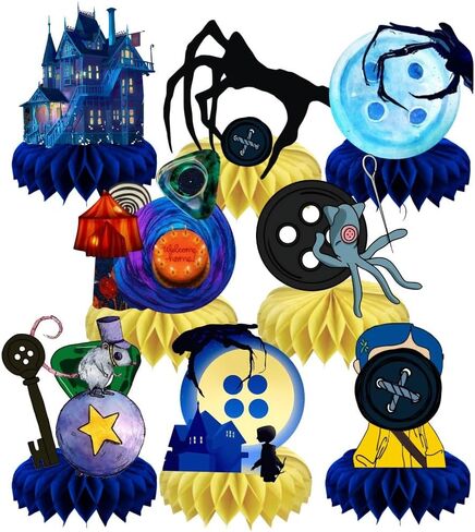 8Pcs Horror Movie Honeycomb Table Centerpieces, Horror Movie Birthday Party Supplies Table Decorations for Kids Birthday Decorations in Kuwait