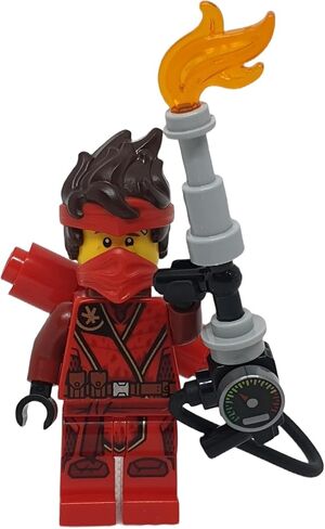 LEGO Ninjago: Kai The Island Minifigure with Flamethrower Torch and Tile in Saudi Arabia