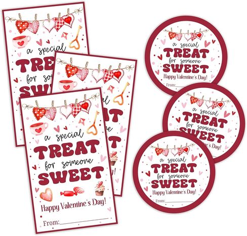 40 PCS Valentine's Day Stickers - Bow Self Adhesive Round & Rectangle Label for Kids Adults - Happy Valentine's Day - Valentines Sticker Tag for Gift Wrap Envelope Card Party Decor - A03 in Saudi Arabia