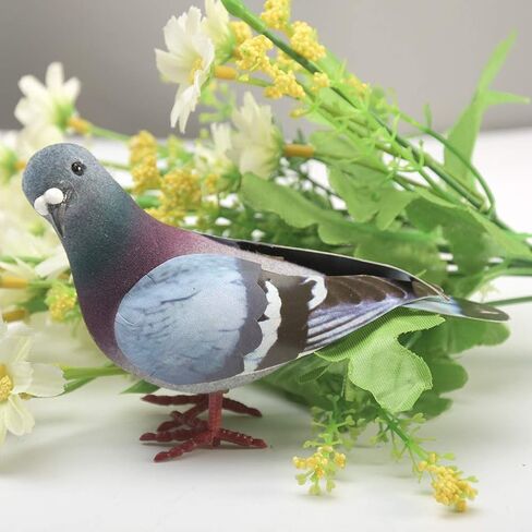 Artificial Simulation Foam Pigeon, Lifelike Mini Artificial Birds Imitation Animal Fake Pigeon Removable Feather for Craft Home Ornaments Garden Wedding Decor in Kuwait