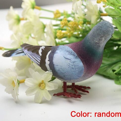 Artificial Simulation Foam Pigeon, Lifelike Mini Artificial Birds Imitation Animal Fake Pigeon Removable Feather for Craft Home Ornaments Garden Wedding Decor in Kuwait