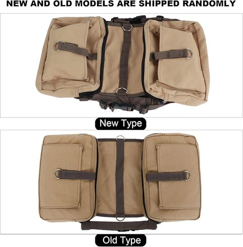 Restokki Dog Camping Hiking Saddle Backpack Large Capacity Multifunctional Pet Outdoor Bag Khaki in Saudi Arabia