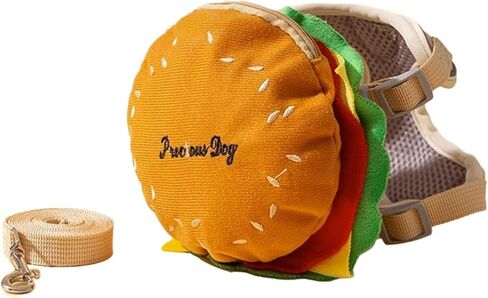 Dog Backpack Outdoor Training Pet Walking Camping Hiking Essential Multifunctional Hamburger Bag and Leash Set Vest Harness and Leash Set in Kuwait