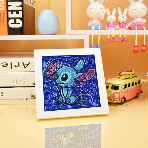 LWZAYS 6 Pack 5D Cartoon Diamond Painting Kits for Kids Beginners, Diamond Art Kit for Kids Ages 8-12, Mosaic DIY Full Round Drill Big Gem Art for Kid, Home Wall Decoration 6X6 inch in Kuwait
