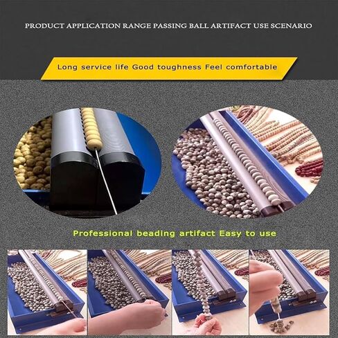 TsoLay Semi-Automatic Beads Machine, 1600rpm/min Beading Threading Machine with Adjustable Roller Width and Stepless Speed Regulation, Safe and Fast for 3-25mm Jade Beads, Bracelets, Necklace in Saudi Arabia