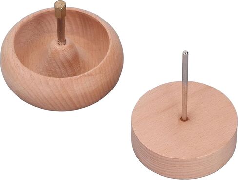 Phefop Wooden Clay Beading Spinner Bead Bowl Spinner,10cm Wooden Clay Beading Handmade String Beads Tool for Making Waist Bracelets Necklace Jewelry Arts Crafts Birthday Gifts in Saudi Arabia