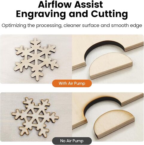 AlgoLaser Air Assist Pump Kit for Laser Engraver – 30L/Min Adjustable Airflow, Reduces Smoke & Dust,Low-Noise,Protects Laser Lens, Cleaner Cuts for Wood, Acrylic & Leather, Laser Engraving Accessories in Saudi Arabia