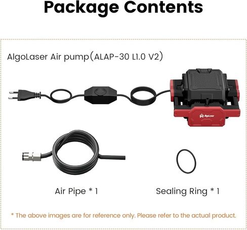 AlgoLaser Air Assist Pump Kit for Laser Engraver – 30L/Min Adjustable Airflow, Reduces Smoke & Dust,Low-Noise,Protects Laser Lens, Cleaner Cuts for Wood, Acrylic & Leather, Laser Engraving Accessories in Saudi Arabia