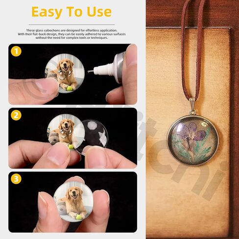 Hilitchi 90PCS 6 Shapes Clear Glass Cabochon Tiles Assortment Kits Transparent Glass Dome Cabochons Flat Glass Bead Cabochon Tile Crafts for DIY Jewelry Photo Pendant Making in Saudi Arabia