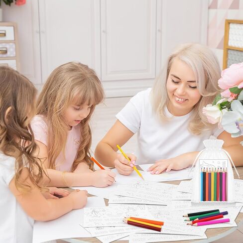 25Sets Valentine's Day Coloring Page for Kids Color Your Own Cards Bulk DIY Valentines Activity Coloring Book Craft Kit School Valentines Day Gifts with Coloring Pencils and Bag Party Favors Classroom in Kuwait