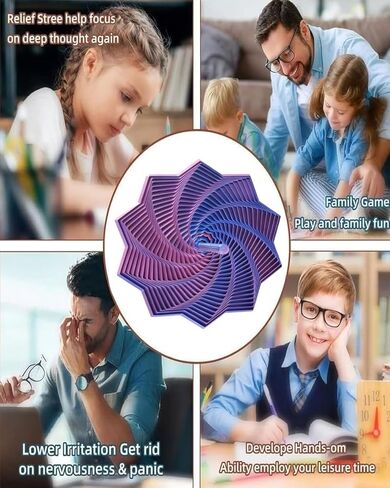 3D Printed Fidget Toys Expanded Sensory Star with Handle,2026 New Transformable Star Fractal Fidget Hexagon for Kids & Adults,Colorful Whirling Spiral Design for as a Stress-Relief Gifts in Saudi Arabia