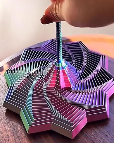 3D Printed Fidget Toys Expanded Sensory Star with Handle,2026 New Transformable Star Fractal Fidget Hexagon for Kids & Adults,Colorful Whirling Spiral Design for as a Stress-Relief Gifts in Saudi Arabia