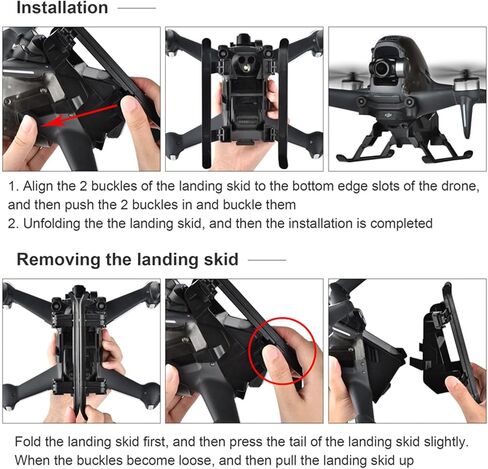 ZEZEFUFU خفيفة الوزن قابلة للطي الهبوط 30 مللي متر ارتفاع تمديد قدم حامي ل DJI FPV ملحقات طائرة بدون طيار in Kuwait