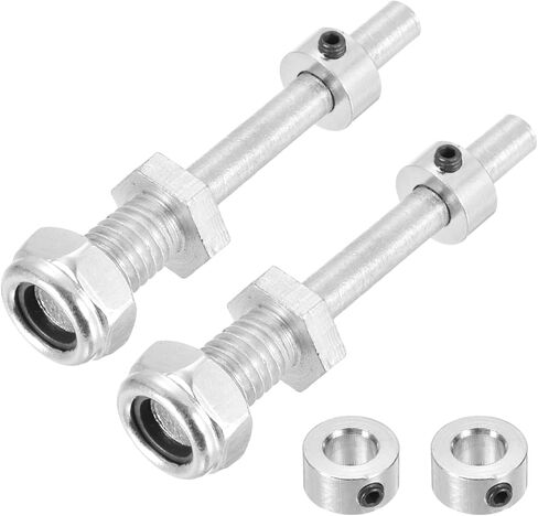 MECCANIXITY 5/16 Inch Diameter x 2.4 Inch Length 2 Set Landing Gear Axle Shaft Drive Axle with Nuts for RC Airplane in Kuwait