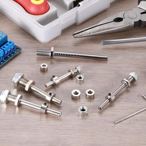 MECCANIXITY 5/16 Inch Diameter x 2.4 Inch Length 2 Set Landing Gear Axle Shaft Drive Axle with Nuts for RC Airplane in Kuwait