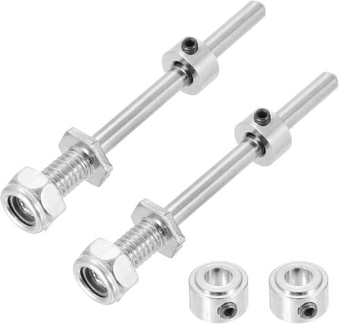 MECCANIXITY 5/16 بوصة قطر × 2.4 بوصة طول 2 مجموعة الهبوط المحور رمح محرك المحور مع المكسرات لطائرة RC in Saudi Arabia
