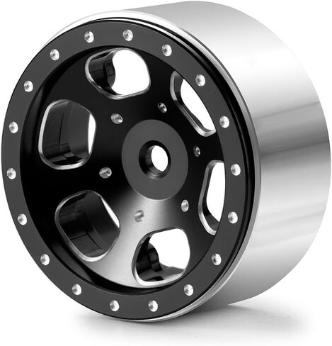 1.3" beadlock wheels Aluminium RC Rims Upgrade for 1/18 TRX4M SCX24 1/24 RC Crawler Car Parts (Black) in Saudi Arabia