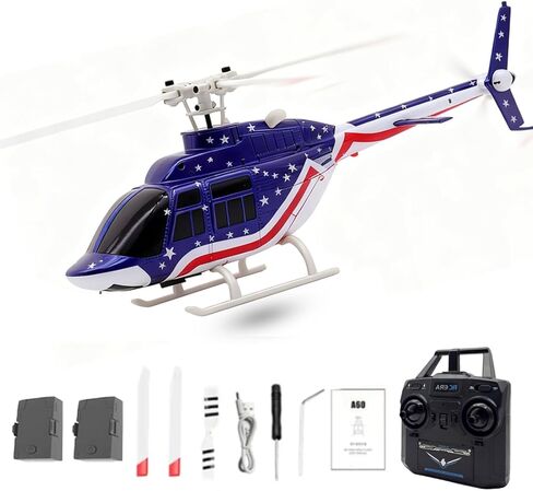 RC ERA A60 MINI Bell 206 Helicopter, 1/42 Scale Four-Channel Single-Rotor Remote Control Helicopter with Altitude Hold, RTF Hobby RC Aircraft Model for Enthusiast in Saudi Arabia