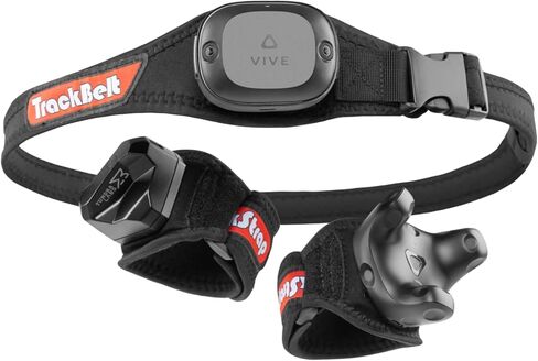 Rebuff Reality TrackStrap Plus - VIVE Tracker 3.0 / VIVE Tracker (Sold Separately) Full Body Tracking - 10+ hrs 6,000mAh Battery - Adjustable Comfortable Foot Straps and Waist Belt - Popular in VRChat - Motion Capture in Saudi Arabia