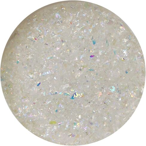 1 Oz Rainbow Dichroic Medium Frit Flakes On Clear - 96 Coe in Saudi Arabia