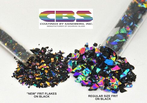 1 Oz Rainbow Dichroic Medium Frit Flakes On Clear - 96 Coe in Saudi Arabia