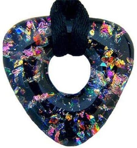 1 Oz Rainbow Dichroic Medium Frit Flakes On Clear - 96 Coe in Saudi Arabia