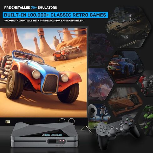 2026 ترقية وحدة تحكم الألعاب Kinhank Retro، وحدة تحكم Super Console X2 PRO Emulator مع أكثر من 100,000 لعبة كلاسيكية، وحدة تحكم ألعاب قديمة مع EmuElec 4.6 وAndroid 9.0، مخرج 4K HD، 2.4+5G WiFi، BT 5.0 in Saudi Arabia