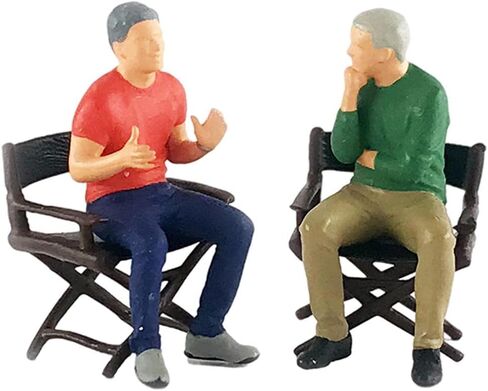 1/64 Figures Talking Scene Tiny People Miniature for Dioramas Layout S Scale, Orange Green in Saudi Arabia
