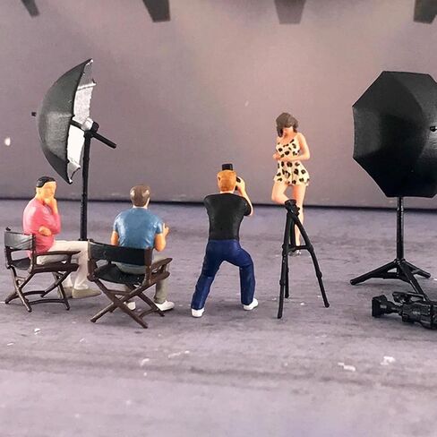1/64 Figures Talking Scene Tiny People Miniature for Dioramas Layout S Scale, Orange Green in Saudi Arabia