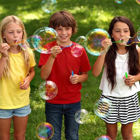 32 Pcs Mini Bubble Wadns Party Favors for Kids,8-Color Bubble Stick, Thanksgiving and New Year, Theme Birthday, Wedding, Summer Girls and Boys Carnival, Outdoor Gifts for Students in Saudi Arabia