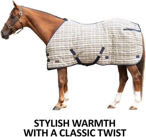 Schneiders Hunt Club Plaid II Open Front Surcingle 280g Medium Weight Horse Stable Blanket for Winter | Classic Plaid Style | Cozy Equestrian Barn Comfort in Saudi Arabia