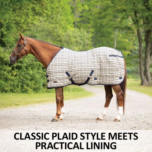 Schneiders Hunt Club Plaid II Open Front Surcingle 280g Medium Weight Horse Stable Blanket for Winter | Classic Plaid Style | Cozy Equestrian Barn Comfort in Saudi Arabia