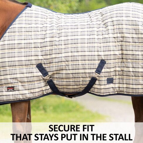Schneiders Hunt Club Plaid II Open Front Surcingle 280g Medium Weight Horse Stable Blanket for Winter | Classic Plaid Style | Cozy Equestrian Barn Comfort in Saudi Arabia