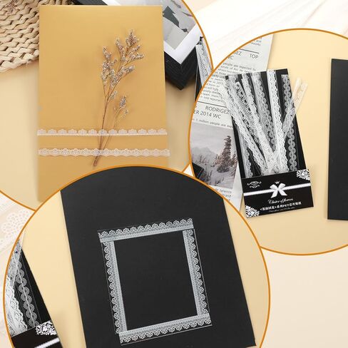 Classicseali 240PCS Lace Stickers for Scrapbooking,White Lace Stickers,Waterproof and Durable Scrapbook Laces Decoration Planners Scrapbook Laptops Journals Cups Vase Flower Pot Crafts Photo Frame in Saudi Arabia