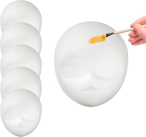 أقنعة ثيريان فارغة DIY، قناع الوجه للرسم اليدوي، قناع ثيريان فروي بقاعدة رأس الفراء، دعائم أزياء للحفلات التنكرية in Kuwait