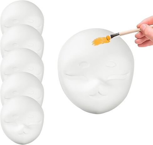 أقنعة ثيريان فارغة DIY، قناع الوجه للرسم اليدوي، قناع ثيريان فروي بقاعدة رأس الفراء، دعائم أزياء للحفلات التنكرية in Kuwait