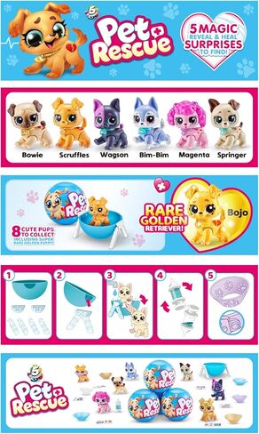 ZURU 5 Surprise Pet Rescue Mystery Pack [1 Random Mini Figure] in Saudi Arabia