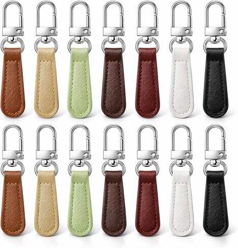14 قطعة من سحاب جلدي بديل، مقبض جلدي قابل للفصل، عروة إصلاح بسحاب للسترات والمحافظ وحقائب اليد وحقائب الظهر وحقائب السفر (7 ألوان) in Saudi Arabia