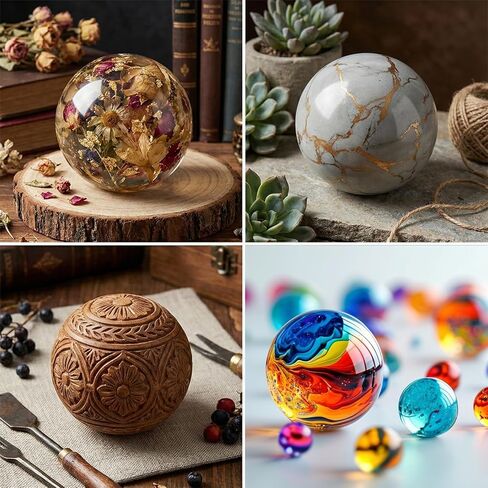 4 inch Large Sphere Resin Mold Silicone Sphere Mold 3D Seamless Silicone Ball Molds for Resin Art Epoxy Resins Candle Soap Bath Bomb Cement Plaster DIY Crafts Flower Keepsakes Home Decor in Kuwait