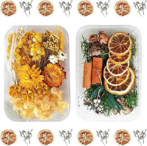 2PCS Dried Flowers Kit, Natural Dried Flowers Kit for DIY Crafts, Scrapbook, Card Making (Stye2_13) in Saudi Arabia