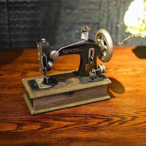 Large Vintage Sewing Machine Replica with Storage Wooden Case 70s 80s Needlework Retro Decor for Tailor Shop Cafe Home Display Sewing Enthusiasts Nostalgic Collectible Presents in Saudi Arabia