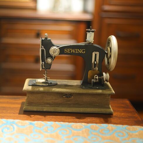Large Vintage Sewing Machine Replica with Storage Wooden Case 70s 80s Needlework Retro Decor for Tailor Shop Cafe Home Display Sewing Enthusiasts Nostalgic Collectible Presents in Saudi Arabia