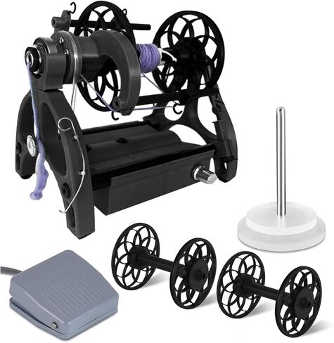 Home Electric Spinning Wheel - Automatic Yarn Winding Machine with Pedal,Knitting Wool Yarn Winder for DIY Artisans Yarn Weaving,4 Ounce Capacity AC100-240V,Green-18 * 14 * 17cm in Saudi Arabia