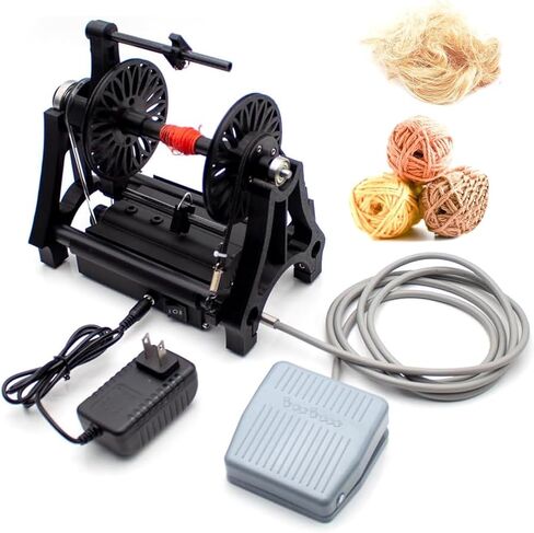Electric Mini Spinning Wheel Household Wool Spinning Fibre Spinning Wheel with Pedal,12v Yarn Spinning Wheel,800rpm Maximum Speed,4 Ounce Capacity,Easy to Disassemble,Black-18 * 14 * 17cm in Saudi Arabia