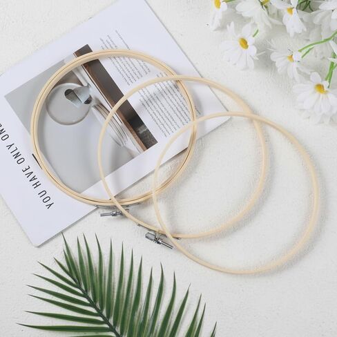 ptwola 2 حزمة 7.87 بوصة الخشب التطريز هوب 20cm عبر غرزة الأطواق حلقة خشبية اليد التطريز إطارات عبر غرزة أدوات للفن الحرفية الخياطة المنزل الحلي DIY الديكور in Saudi Arabia