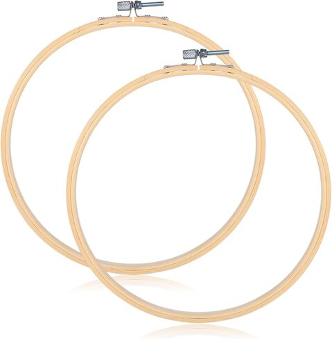 ptwola 2 حزمة 7.87 بوصة الخشب التطريز هوب 20cm عبر غرزة الأطواق حلقة خشبية اليد التطريز إطارات عبر غرزة أدوات للفن الحرفية الخياطة المنزل الحلي DIY الديكور in Saudi Arabia