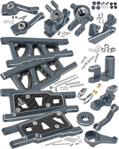 RC Upgrades Part for 1/10 Slash Rustler Stampede 4x4 (VXL),Alloy Aluminum Suspension Arms,Caster Block,Steering Blocks,Rear Stub Axle Carriers,Steering Blocks,Titanium in Saudi Arabia