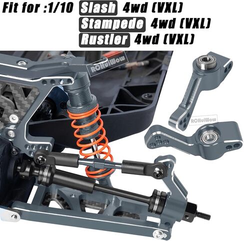 RC Upgrades Part for 1/10 Slash Rustler Stampede 4x4 (VXL),Alloy Aluminum Suspension Arms,Caster Block,Steering Blocks,Rear Stub Axle Carriers,Steering Blocks,Titanium in Saudi Arabia