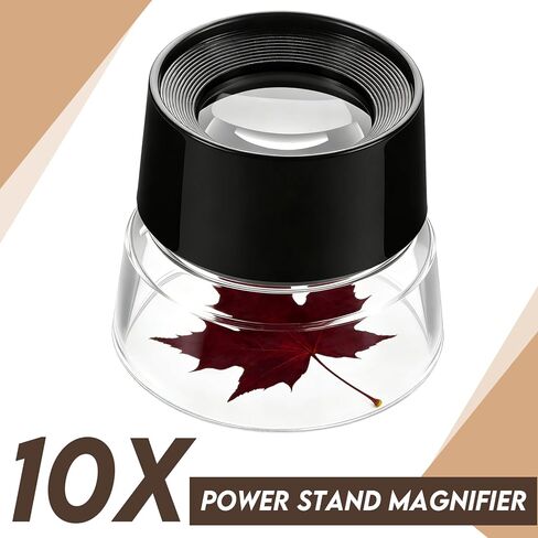 Ceenna 3 Pcs 10x Power Pre Focused Stand Magnifier, Hands Free Black Magnifying Loupes for Viewing Insects, Plants, Coins, Stamps, Maps, Fine Print and Nature Animal Observation in Saudi Arabia